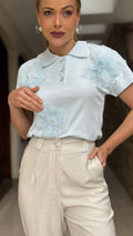Blusa Polo Flower - Use By Me