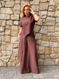Conjunto Assimétrico Feminino com Calça Ítala - Use By Me