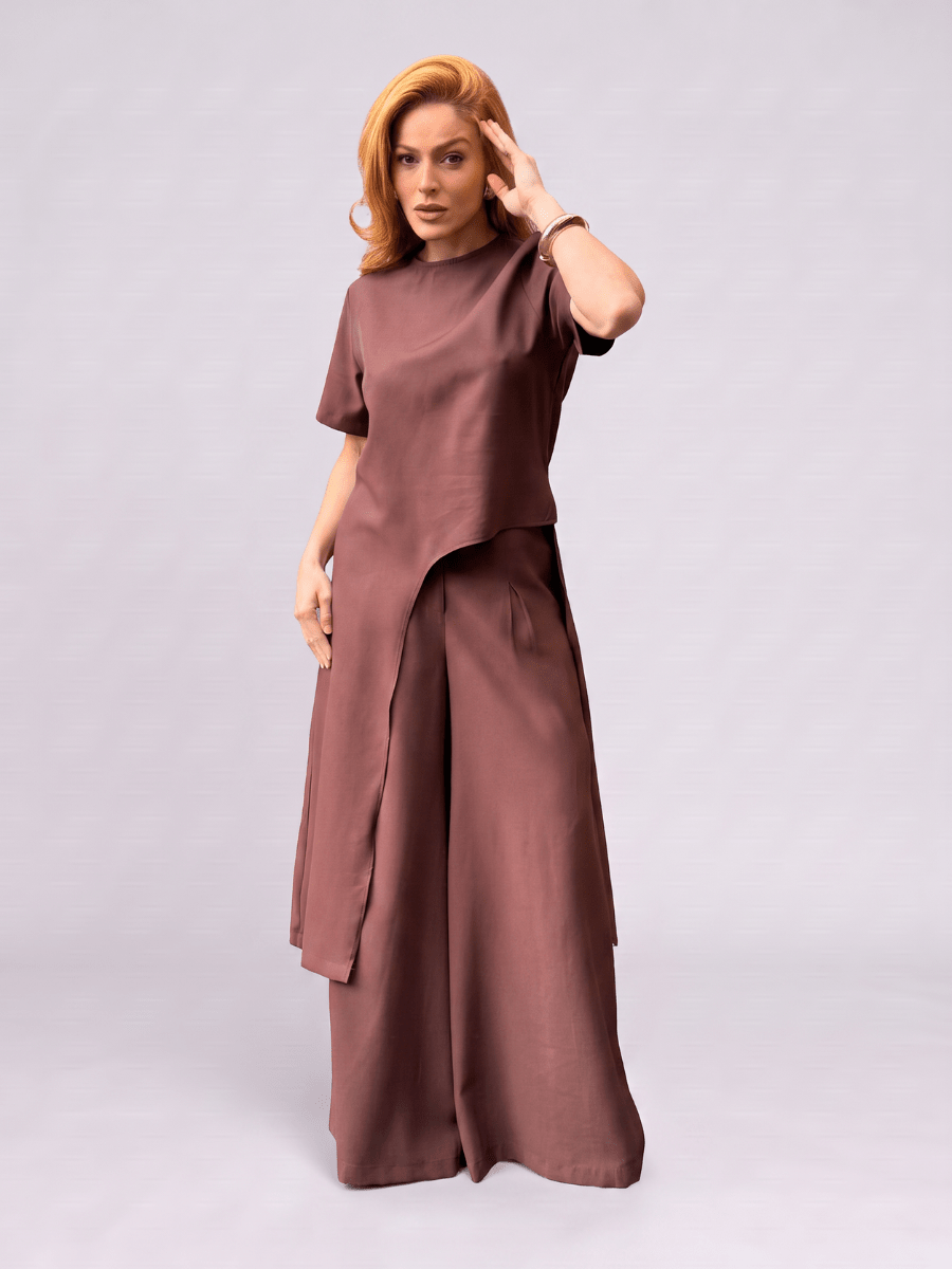 Conjunto Assimétrico Feminino com Calça Ítala - Use By Me