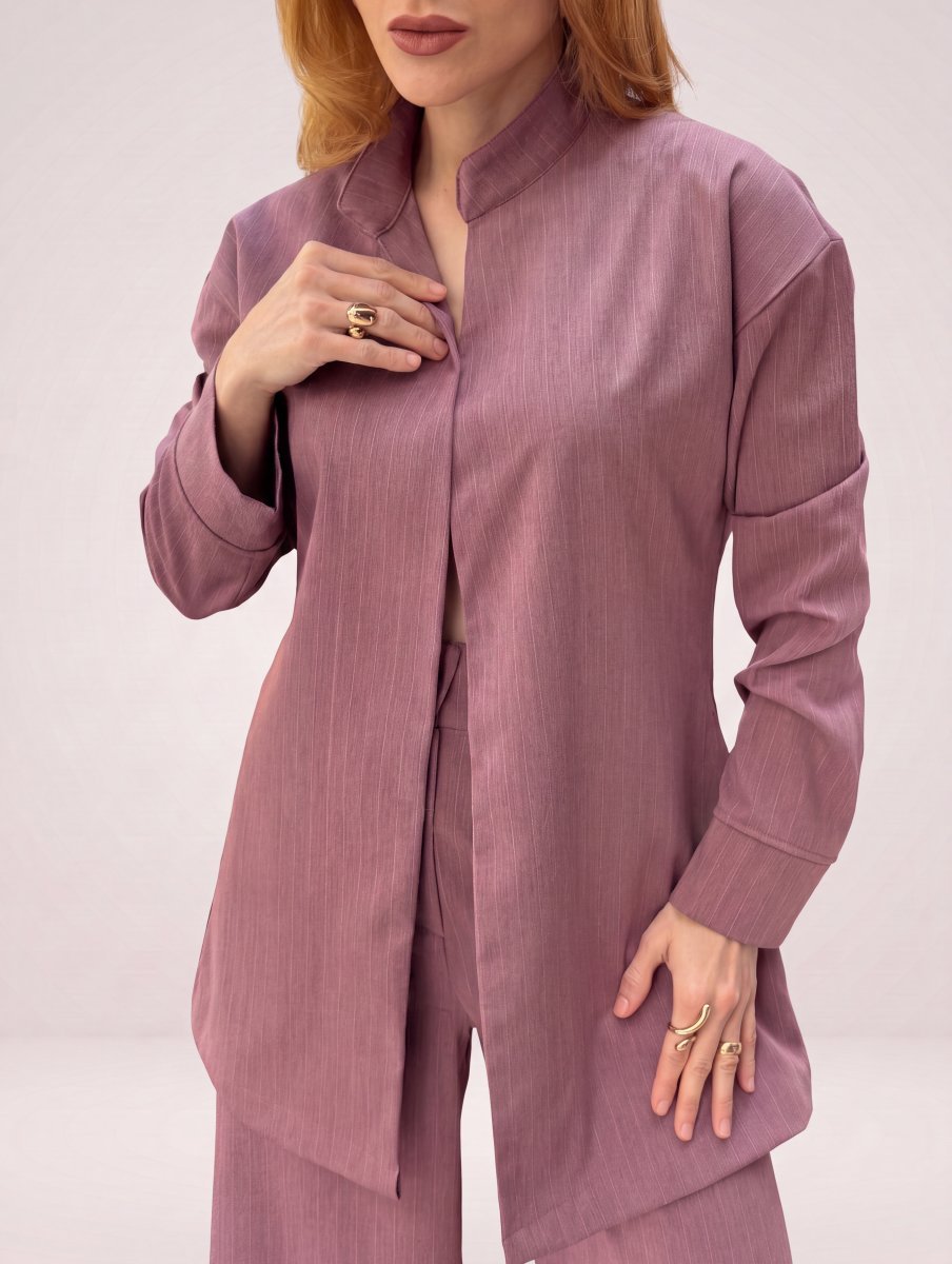 Conjunto de Alfaiataria Feminino Kimono Risca de Giz 3 em 1 - Use By Me
