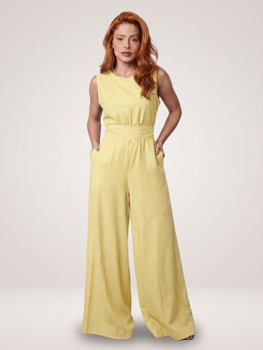 Macacão Pantalona Feminino Bella em Alfaiataria - Use By Me