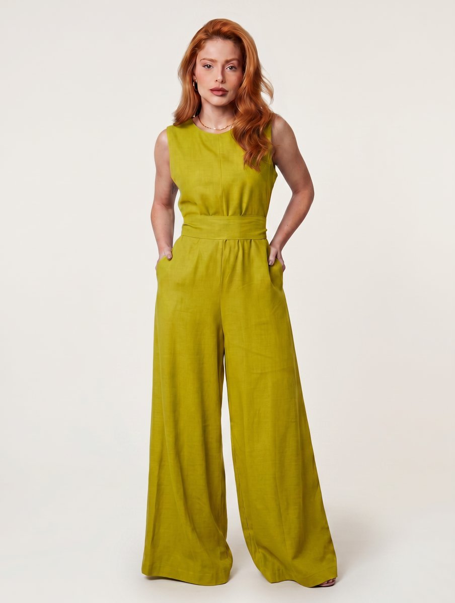 Macacão Pantalona Feminino Bella em Alfaiataria - Use By Me