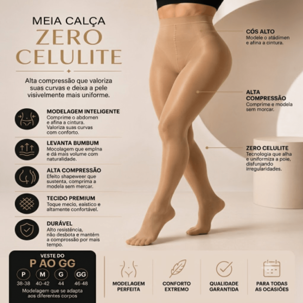 Meia Calça Zero Celulite - Use By Me