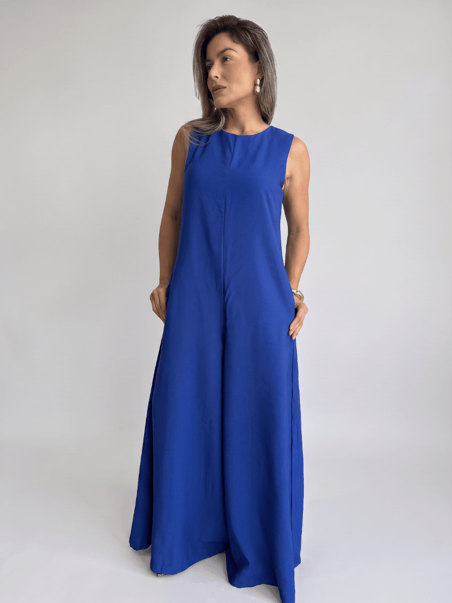 (Outlet) Macacão Pantalona Feminino Bella em Alfaiataria - Sem Faixa - Use By Me