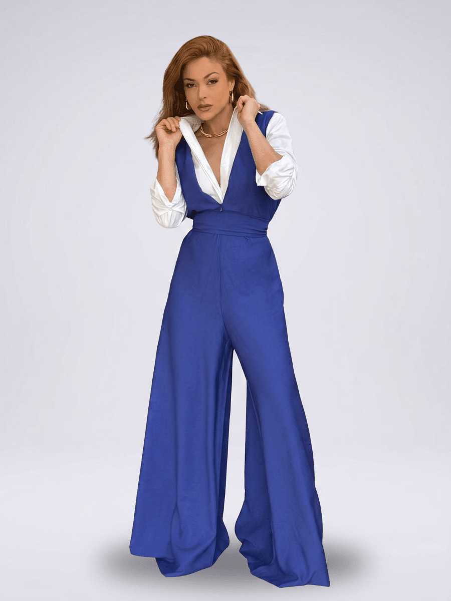 (Outlet) Macacão Pantalona Feminino Bella em Alfaiataria - Sem Faixa - Use By Me