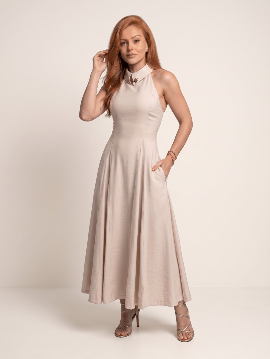Vestido Feminino Midi Acinturado Diana - Use By Me
