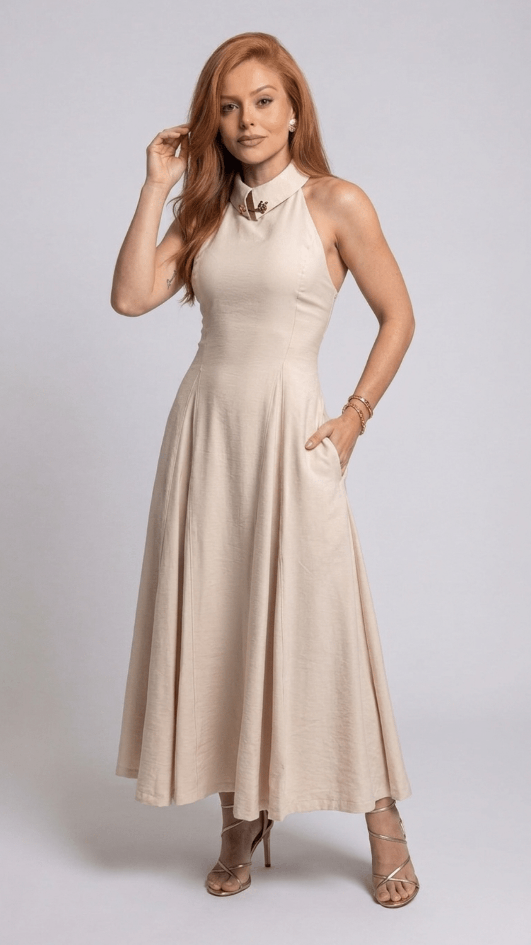 Vestido Feminino Midi Acinturado Diana - Use By Me