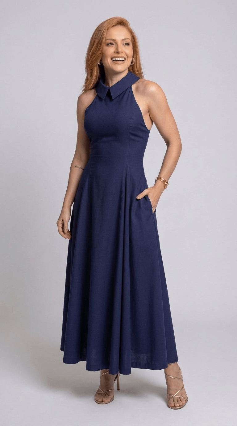 Vestido Feminino Midi Acinturado Diana - Use By Me