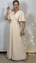 Vestido Plissado Crepe de Seda Zara - Use By Me